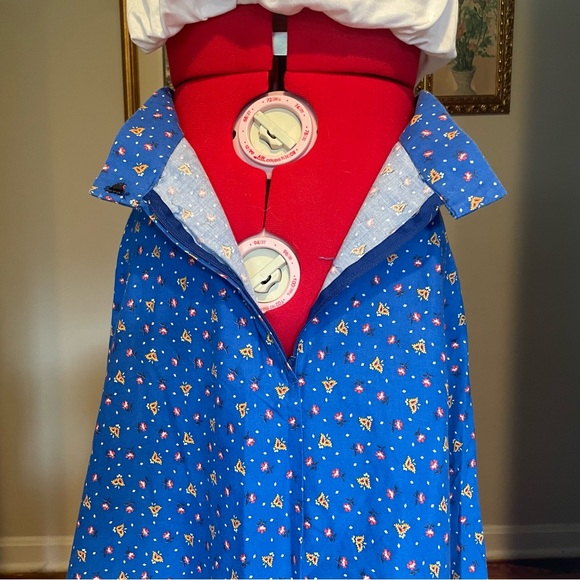 VTG 70s Floral Prairie Tired Maxi Skirt With Eyelet Lace Trim - Picture 14 of 14